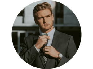 Financial executive in a suit